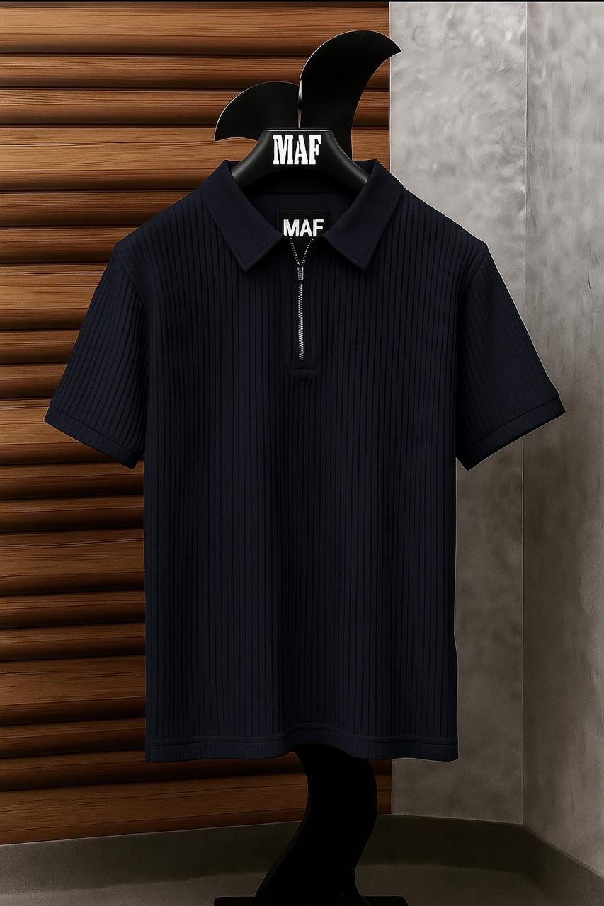 Ottoman Zipper Polo T-shirt by MAF