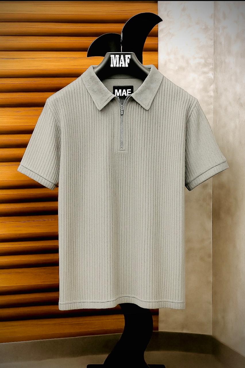 Ottoman Zipper Polo T-shirt by MAF
